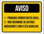 Imagem de Placa Sinalização - Aviso Proibido Correr Nesta Área 36X46