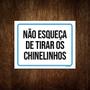 Imagem de Placa Sinalização Azul - Não Esquece Tirar Chinelos 18x23