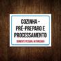 Imagem de Placa Sinalização - Cozinha Pré-Preparo Processamento 18X23