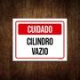 Imagem de Placa Sinalização - Cuidado Cilindro Vio Vermelha 27X35