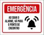 Imagem de Placa Sinalização - Emergência Alarme Ponto Encontro 27X35