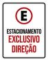 Imagem de Placa Sinalização Estacionamento Exclusivo Direção 18X23