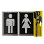 Imagem de Placa Sinalização F/M - 2 Unidades - 10x15cm - Preto