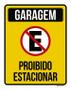 Imagem de Placa Sinalização Garagem Proibido Estacionar Amarela 27X35