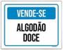Imagem de Placa Sinalização Kit 5 - Algodão Doce ul 18x23cm