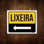 Imagem de Placa Sinalização - Lixeira Seta Esquerda 18X23