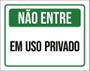 Imagem de Placa Sinalização - Não Entre Em Uso Privado Verde 27X35