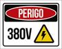 Imagem de Placa Sinalização - Perigo 380V Ícone 18X23