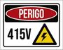 Imagem de Placa Sinalização - Perigo 415V Ícone 18X23