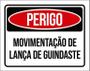 Imagem de Placa Sinalização Perigo Movimentacão Lança Guindaste 18X23