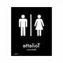 Imagem de Placa Sinalizacao Poliestireno 15X18 ''Toilette Unissex (Portugues/Ingles)''  Blk04