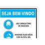 Imagem de Placa Sinalizacao Poliestireno 20X30 ''Seja Bem Vindo Orientacoes Oms'' Cov03