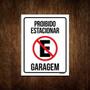 Imagem de Placa Sinalização Proibido Estacionar Garagem 27x35