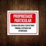 Imagem de Placa Sinalização - Propriedade Particular Sem Saída 18X23