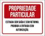 Imagem de Placa Sinalização - Propriedade Particular Sem Saída 36X46