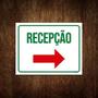 Imagem de Placa Sinalização - Recepção Seta Direita Vermelha 18X23