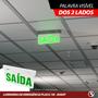 Imagem de Placa Sinalização Saída 6000k Led 2 Lados Bivolt 1w Verde - Avant