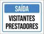 Imagem de Placa Sinalização - Saída Visitantes Prestadores 18X23