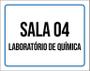 Imagem de Placa Sinalização Sala 4 Laboratório De Química 36X46