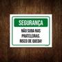 Imagem de Placa Sinalização - Segurança Não Suba Prateleiras 36X46