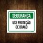 Imagem de Placa Sinalização Segurança Use Proteção De Braço 36x46