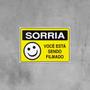 Imagem de Placa Sinalização  Sorria Você Está Sendo Filmado  20x15cm