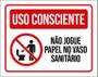 Imagem de Placa Sinalização - Uso Consciente Papel No Vaso 18X23