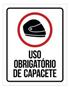 Imagem de Placa Sinalização - Uso Obrigatório Capacete 27X35