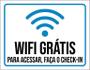 Imagem de Placa Sinalização Wifi Acessar Faça Check-In 27X35