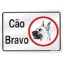 Imagem de Placa sinalizadora "cão bravo" - Sinalize