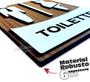 Imagem de Placa toilette WC banheiro indicativa toalete toilet mdf 6mm