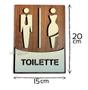 Imagem de Placa toilette WC banheiro indicativa toalete toilet mdf 6mm