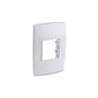 Imagem de Placa Tomada com Suporte 4X2 para 2 Módulos Branco Rubi - Force Line