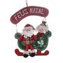 Imagem de Placa Treno Noel Com Boneco Neve Scoth 30Cm Magizi Unic Unic