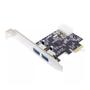 Imagem de Placa USB 3.0 PCI Express X1 2 Portas Com Low Profile Perfil Baixo Feasso JPU-03