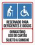 Imagem de Placa Vaga Exclusiva Deficientes E Idosos 27X35