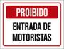 Imagem de Placa Vermelha Proibido Entrada De Motoristas 18X23