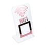 Imagem de Placa Wifi Qr Code Display Acrílico Mesa Balcão Transparente