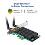 Imagem de Placa WiFi TP-Link Archer T4E AC1200 PCIe (2.4G/5G) - Compatível com Windows