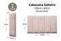 Imagem de Placas Cabeceira Modulada Adesiva Solteiro Estofada Veludo Nude - 100cm x 60cm Kit 5 Placas