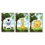 Imagem de Placas decorativa infantil 3 animais da floresta kit142