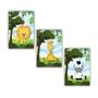 Imagem de Placas decorativa infantil 3 animais da floresta kit142