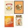 Imagem de Placas Decorativas de Cerveja Beers 20x30cm Kit 4un