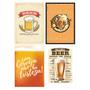 Imagem de Placas Decorativas de Cerveja Beers 30x40cm Kit 4un