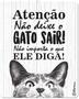 Imagem de Placas Decorativas de Gatos Autocolante 22 x 18 cm