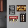Placas Decorativas Frases Cerveja 20x30cm Kit 4un - Quartinhos Imagem de Placas Decorativas Frases Cerveja 20x30cm Kit 4un