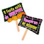 Imagem de Placas Divertidas Halloween Neon - Kit 10 Unidades