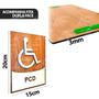 Imagem de Placas Sanitários Banheiros Acessíveis Adaptados Wc P/ Pcd's Em Mdf