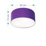 Imagem de Plafon Cilíndrico Md-3010 Cúpula em Tecido 30x12cm Roxo - Bivolt