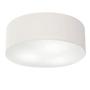 Imagem de Plafon Cilíndrico Md-3057 Cúpula em Tecido 55x15cm Branco - Bivolt